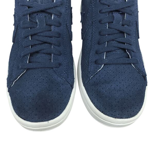 Converse Shoes Womens 6 Navy Blue Suede Leather Low Tops One Star Comfy Preppy - Picture 7 of 14